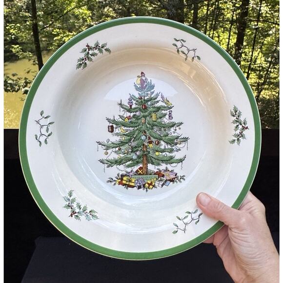 SPODE CHRISTMAS TREE 11.5” MAIN COURSE SERVING BOWL Nice! - Picture 1 of 8